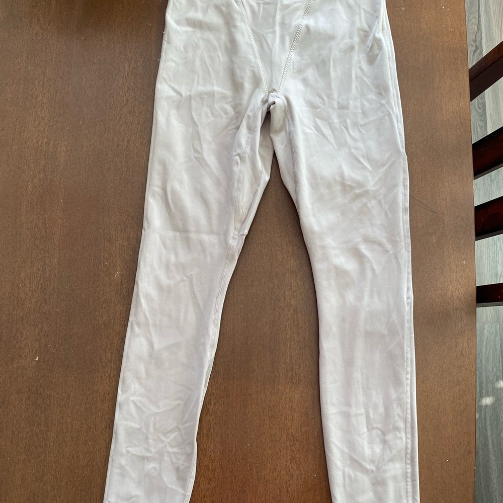 Neutral Leggings with Split Waistband